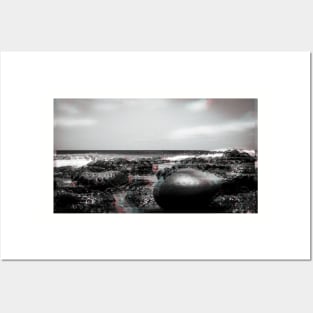 Rocky beach - 3D effect Posters and Art